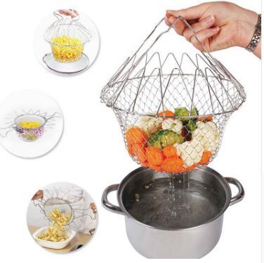 Fantastic Multifunctional Deep Fry Basket Stainless Steel Frying Cooking Washing - Top Kitchen Essentials