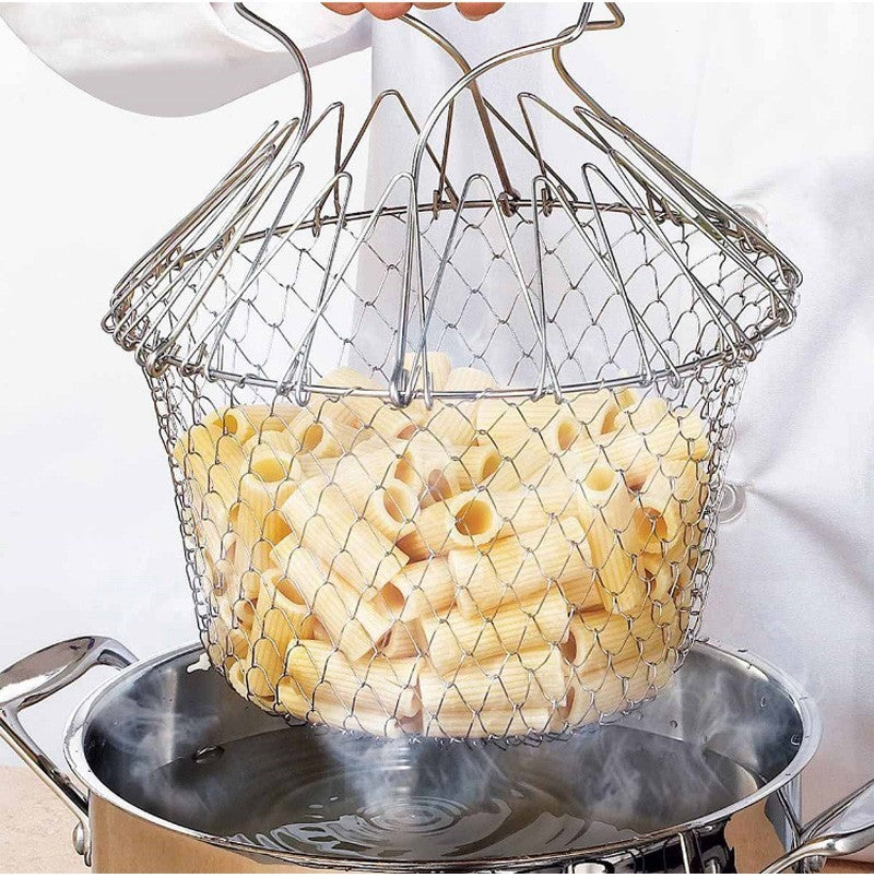 Fantastic Multifunctional Deep Fry Basket Stainless Steel Frying Cooking Washing - Top Kitchen Essentials