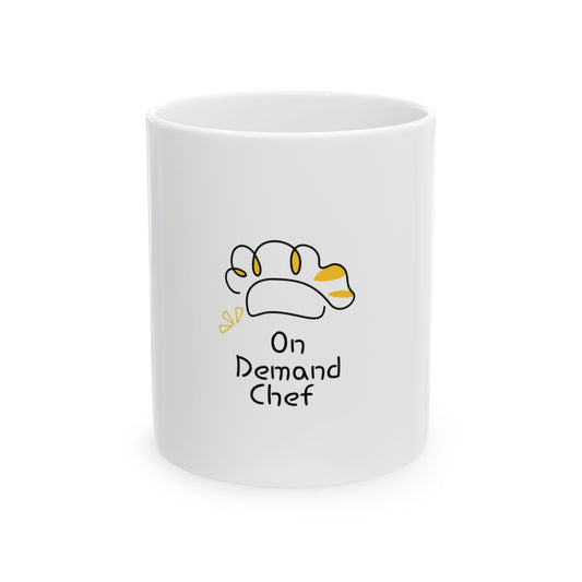 Fantastic Ceramic Mug "On Demand Chef" Perfect Gift for Cooking Enthusiasts
