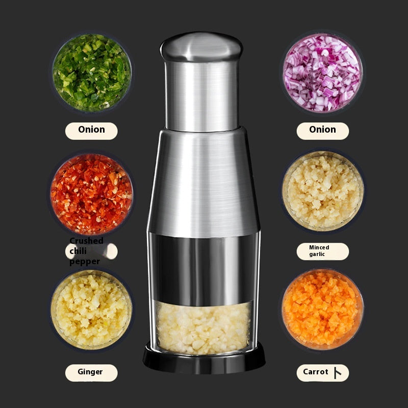 Fantastic Multiple Vegetables Onion Chopper Garlic Crusher Stainless Steel Quick Easy - Top Kitchen Essentials
